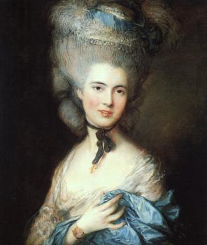 托馬斯 庚斯博羅 Portrait of a Lady in Blue 托馬斯 庚斯博羅 Portrait of a Lady in Blue